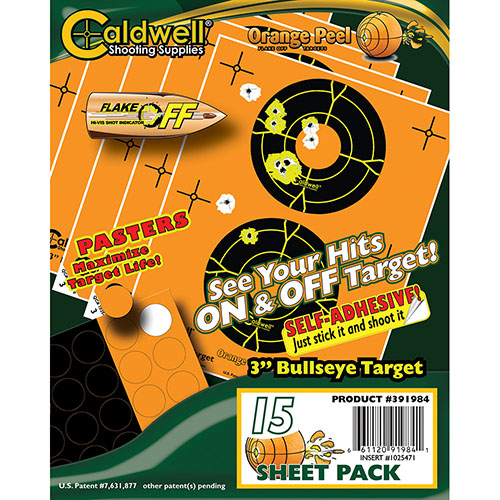 Treffe ins Schwarze mit den Caldwell Orange Peel Zielen 🎯! 15 Blätter helfen dir, deine Schüsse präzise zu analysieren.