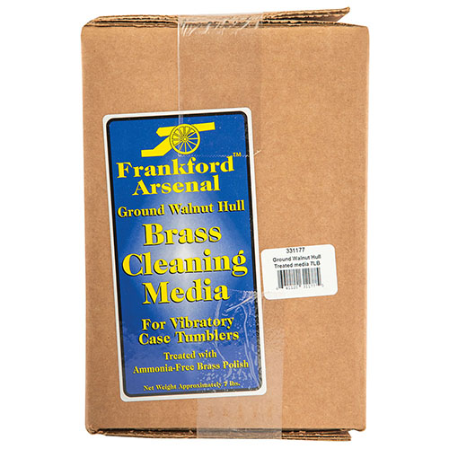 Entdecke das Frankford Arsenal Brass Cleaning Media! 🌰 Behandeltes Walnuss-Hull-Medium für optimale Reinigung und Politur deiner Hülsen.