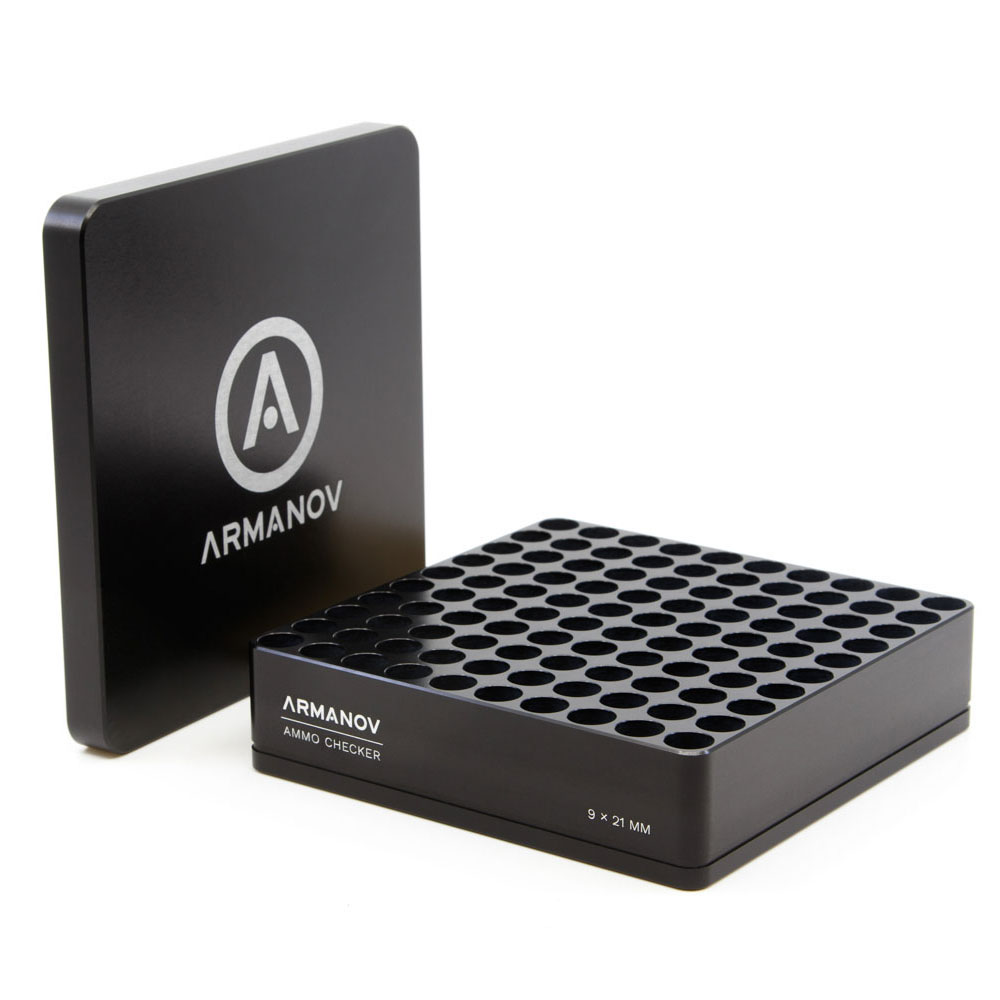 Entdecke den ARMANOV Gauge Box mit Flip Cover! ✨ Perfekt für 100 Patronen 9x21, um deine Munition schnell und präzise zu überprüfen.