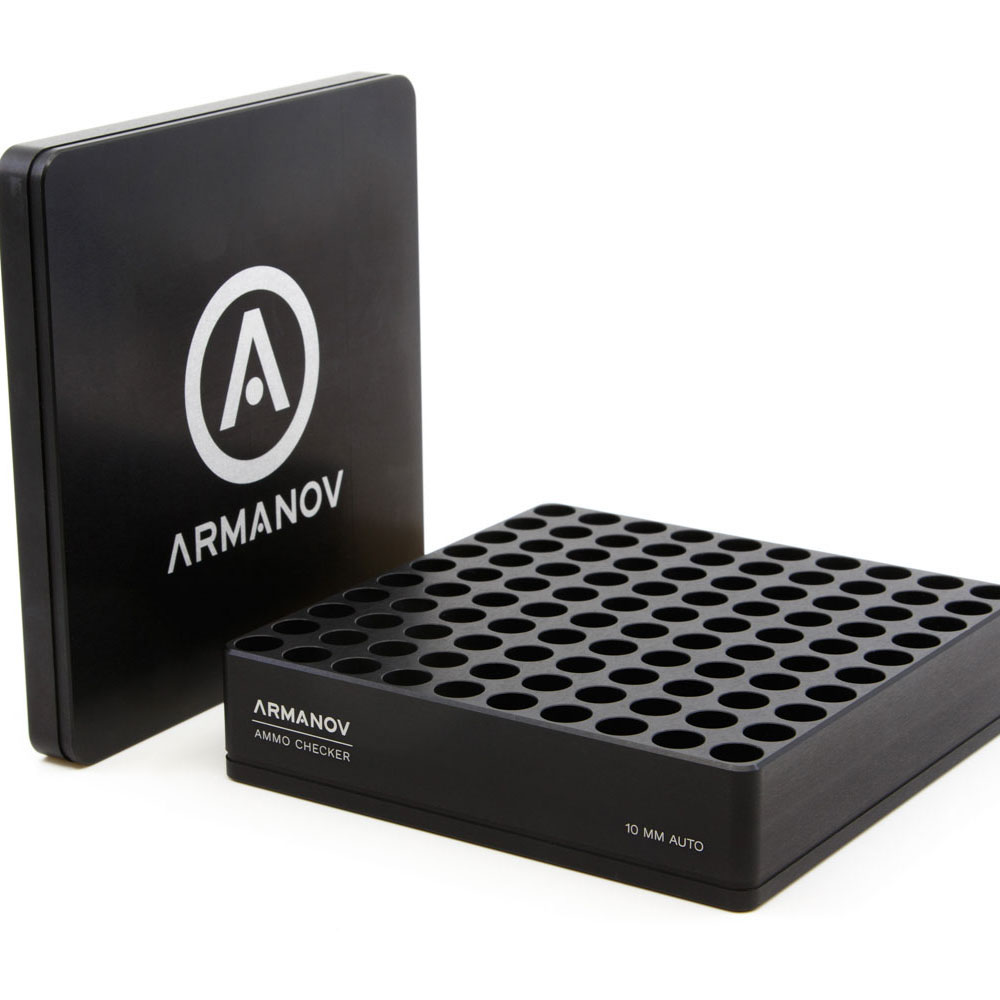 Entdecke die ARMANOV Gauge Box mit Flip Cover für 10 mm Auto! 🚀 Teste 100 Patronen schnell und effizient für deinen Schießsport.