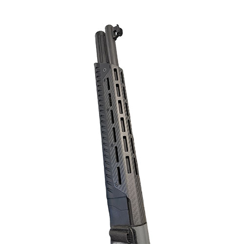 Die Beretta A300/1301 Handguard von CHISEL MACHINING bietet eine robuste Aluminium-Oberfläche, die die Stabilität erhöht und dein Gewehr individuell anpassbar macht.