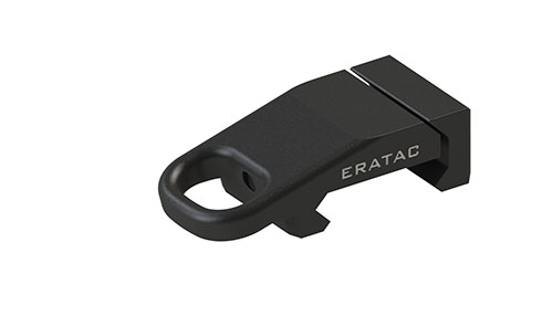Mit dem ERATAC Adapter für HK Snap Hook kannst du deine Snap Hooks seitlich an Picatinny Rails anbringen. Das große, ovale Öffnung ermöglicht ein einfaches Clippen.