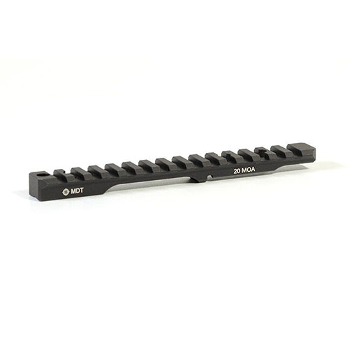 Entdecke die MDT Picatinny Scope Base 20 MOA für Tikka T3/T3x. 🛠️ Robustes Aluminium, perfekte Passform und mehr Höheneinstellungen!