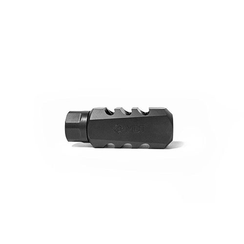 Verbessere deine Schussgenauigkeit mit dem MDT Elite Muzzle Brake! 🚀 Reduziert Rückstoß um bis zu 66 % und sorgt für mehr Komfort beim Schießen.