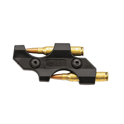 Halte 2 zusätzliche Patronen mit dem MDT M-LOK Spare Round Holder sicher an deinem Gewehr! 🛠️ Perfekt für jedes Abenteuer.