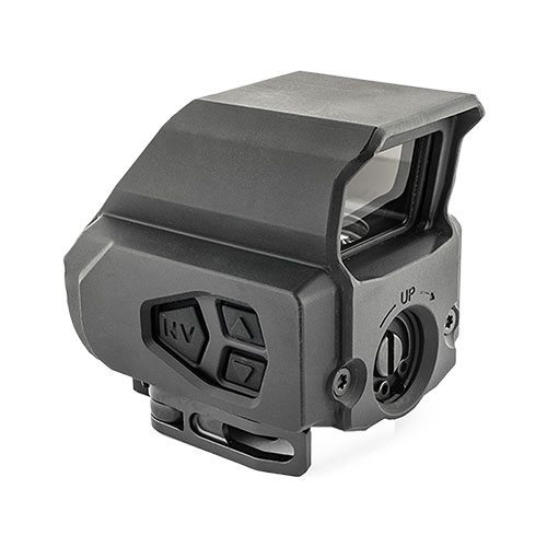 Der MEPRO TRU-VISION™ SR bietet dir ein helles, rotes 2-Segment 2/65 MOA Speed Ring für präzises Zielen, ideal für schnelle Schusswechsel und optimale Sicht.