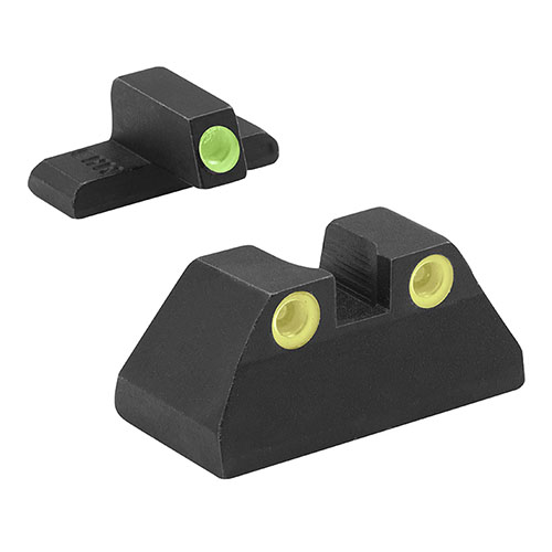 Verbessere deine Schießfähigkeiten mit dem Tru Dot FIXED PISTOL SET H&K! 🎯 Ideal für alle Lichtverhältnisse und einfach zu montieren.