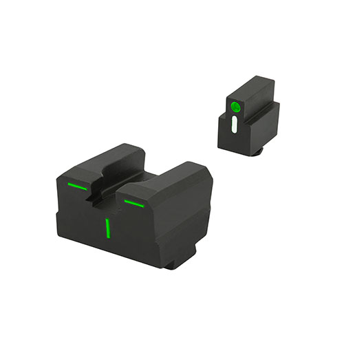 Verbessere deine Schießfähigkeiten mit dem Tru Dot R4E Pistol Set für Glock! 🎯 Selbstleuchtende Visiere für alle Lichtverhältnisse.