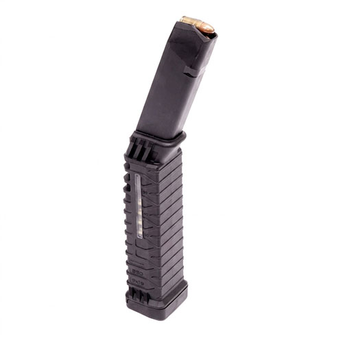 Erhöhe deine Glock 17 Kapazität mit dem Schmeisser S50 G17 MLE auf 50 Schuss! Kompakt, robust und ohne Werkzeug montierbar – für zuverlässiges Schießen!