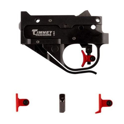 Der TIMNEY RUGER 1022 2 Stage Trigger bietet eine zuverlässige Leistung mit einem fixen Abzugsgewicht und drei wechselbaren Abzugschuhen für optimale Anpassung.