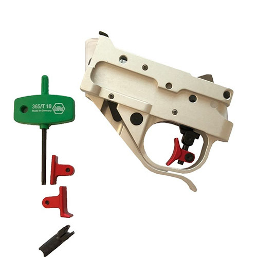 Verbessere die Präzision deiner Ruger 10/22 mit dem Timney Calvin Elite Trigger Kit: einfache Installation, langlebige Materialien und ein präziser Abzug von 1,5-2 lbs.