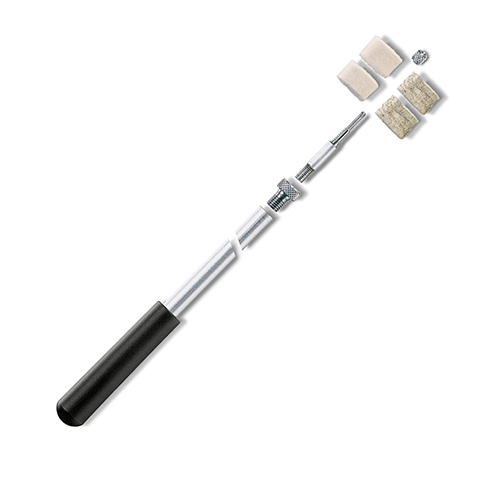 Entdecke den stabilen FLINTENPUTZSTOCK mit 9/32" Innengewinde und Reduzierstück. Ideal für Reinigung und Setzen von Vorderladerwaffen! 🔧