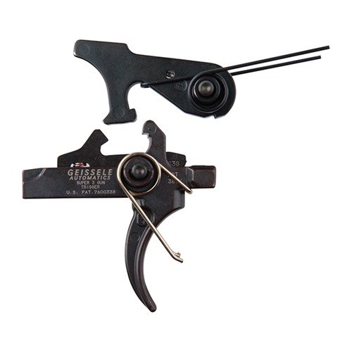 Verbessere dein Schießen mit dem AR-15 SUPER 3 GUN TRIGGER von Geissele! 🎯 Einfacher Druck und schnelle Rückstellung für bessere Folgeschüsse.