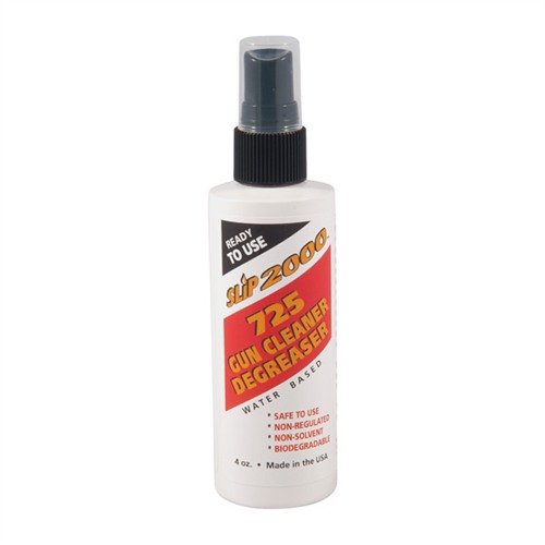 Entdecke den 725 Gun Cleaner Degreaser von SLIP 2000! 💧 Entfernt mühelos Fett und Schmutz für glänzende Waffenbestandteile. Ideal für Profis!
