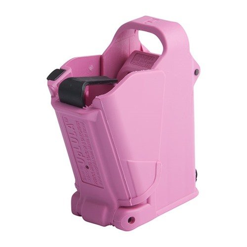 Lade deine Pistolenmagazine schnell mit dem pinken UpLula Magazinlader! 🎯 Schütze deine Finger und genieße mehr Zeit auf dem Schießstand.