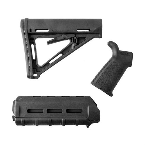 Upgrade dein Gewehr mit dem AR-15 MOE Furniture Set! 🛠️ Erhältlich in Schwarz, einfach zu montieren und perfekt für dein M-LOK-System.