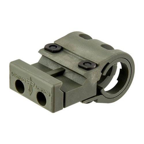 Entdecke die Viking Tactics Light Mount in Green Olive! 💡 Leicht, robust und vielseitig für deine Taschenlampe. Ideal für Picatinny-Systeme!
