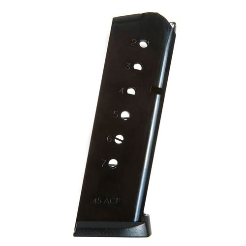 Entdecke das 1911 ACT-MAG Magazin in Schwarz für 45ACP. Ideal für deine 1911 Remington! 🔥 7 Schuss Kapazität und aus robustem Stahl.