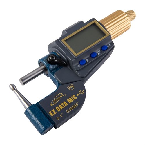 Entdecke den iGaging EZ Data Tube Micrometer! 📏 Präzise Messungen bis 0,0015 Zoll, perfekt für Wiederlader. Einfach und schnell!