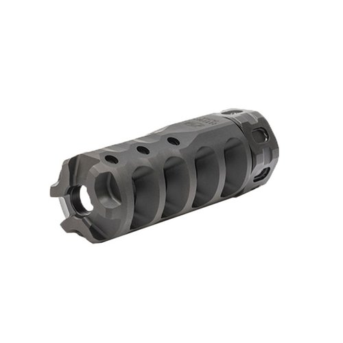 Entdecke die Precision Armament Hypertap Mündungsbremse für 22 Kaliber. 🛠️ Reduziere Rückstoß um 84% und verbessere deine Schießgenauigkeit!