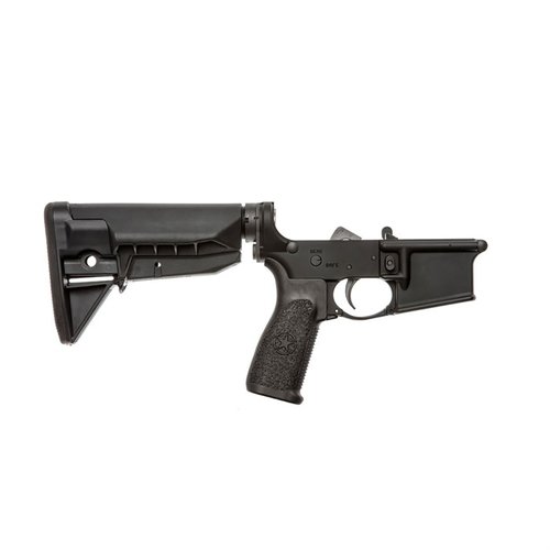 Baue dein AR-15 mit dem kompletten Lower Receiver von BCM! 🔥 Erlebe Komfort und Zuverlässigkeit mit dem SOPMOD Stock in Schwarz.