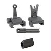 MIDWEST INDUSTRIES .750 GAS BLOCK W/ AR-15 FLIP-UP COMBAT SIGHTS
