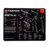 Entdecke die ULTRA 20 Pistol Cleaning Mat von TekMat! 🛠️ Perfekt für Beretta 92 und mehr, mit Diagrammen für einfache Wartung und Reinigung.