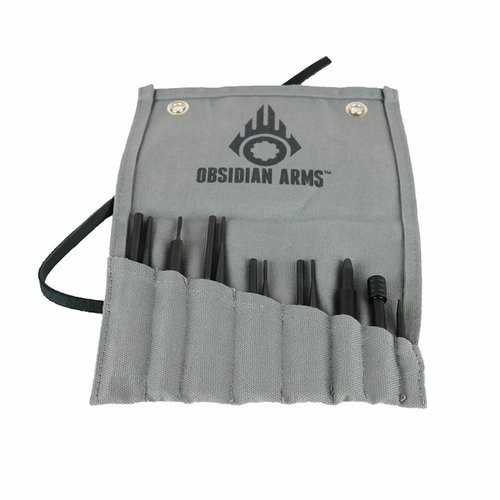 Entdecke das 12-teilige AR-15 Punch Set von Obsidian Arms 🔧. Perfekt für den Zusammenbau und die Zerlegung deiner AR-15. Lebenslange Garantie!