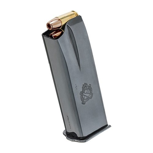 Entdecke das SA-35 9MM Luger Magazin mit 15 Schuss Kapazität. ✨ Hochwertiger Stahl und blaugraues Finish für optimale Leistung!