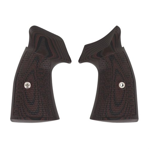 Entdecke die S&W K/L Frame Tac Diamond Grips in Black Cherry! 🖤 Biete dir optimalen Grip für Taktik und Turniere.
