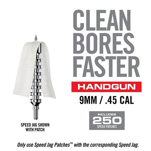 Entdecke die BORE-MAX SPEED JAG PATCH REFILL PACK 🛠️ für eine effektive Laufreinigung! Optimal abgestimmt für Handgun und Caliber 9 mm & 45 Cal.