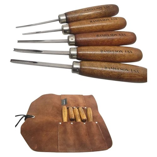 Entdecke das 5-teilige GUNSTOCK V & U CARVING SET von U.J. RAMELSON für präzise Holzschnitzarbeiten! ✨ Perfekt für Checkering und Restaurierung.