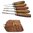 U.J. RAMELSON V&U CHISEL CARVING SET CHECKERING & RESORATION W/CASE 5PC