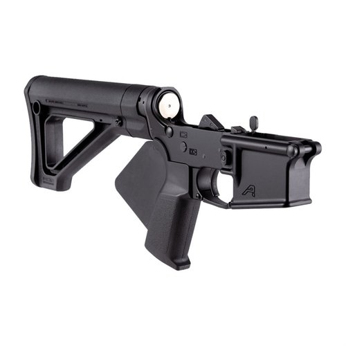 Entdecke den Aero Precision AR-15 Featureless Lower Receiver mit Magpul Fixed Stock und Strike Industries Grip. Ideal für dein AR15! 🔥