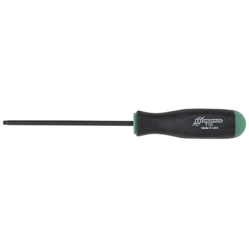Entdecke den BONDHUS T-10 Torx Driver 🛠️ für präzises Arbeiten an Zielfernrohren. Robuster Griff und schräg einsetzbar für besten Halt!