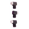 BRADLEY GUNSIGHT STD BEAD, 1/8" 6-48 TPI, 9/64" SHANK, WHITE, 3-PAK