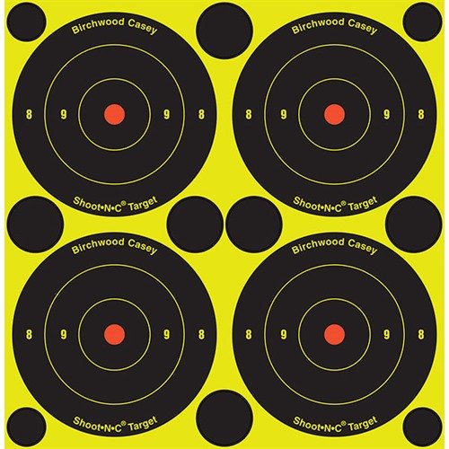 Entdecke die SHOOT-N-C® TARGET BIRCHWOOD CASEY 3" Bullseye! 🎯 Sofort sichtbare Treffer mit fluoreszierendem Halo. Ideal für dein Schießtraining!