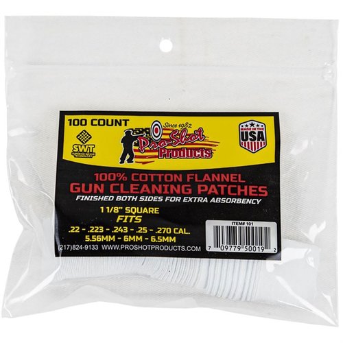 Entdecke die .22-.270 CAL. 100CT. Patches von PRO SHOT PRODUCTS, INC für eine gründliche Laufreinigung. 🛠️ Perfekt für deine Bedürfnisse!