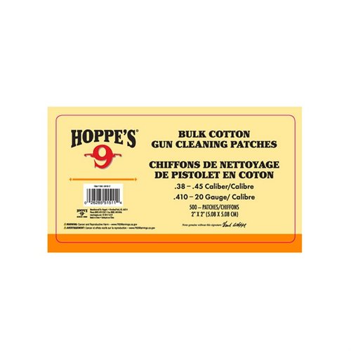 Entdecke die HOPPE'S .38-.45 Caliber Reinigungspatches für optimale Pflege deiner Waffen. 🛠️ 40 Stück für erstklassige Ergebnisse!