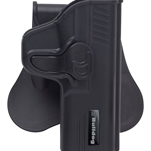 Entdecke das Bulldog Rapid Release Holster für Glock 43 in Schwarz. 🖤 Sicher, schnell und ideal für dein Zuhause!