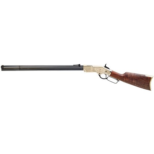Entdecke den Henry Orig Deluxe Engraved 3. Auflage .44-40 WCF 🔥 – ein hochwertiger Unterhebelrepetierer mit 3-Round Kapazität!