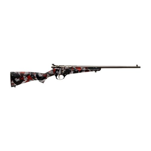 Entdecke den Rascal Red White and Blue 22 LR von Savage Arms! 🇩🇪 Ideal für junge Schützen mit einstellbaren Visierungen und robustem Polymer-Schaft.