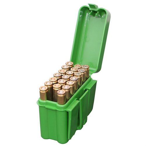 Entdecke die MTM Munitionsbox für 20 Schuss im Gürtelstil 🎯, perfekt für 300 Winchester Mag und 45-70. Ideal für deine Langwaffen!