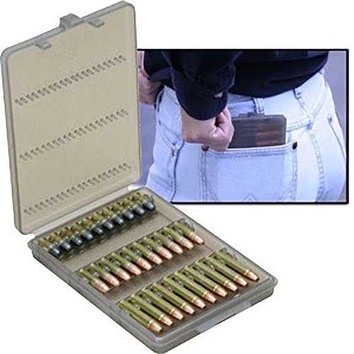 Entdecke die MTM Ammo-Wallet für 30 Rund 22 Long Rifle und 17 HRM Mach 2. Ideal für deine Munition! 🎯 Jetzt sichern!