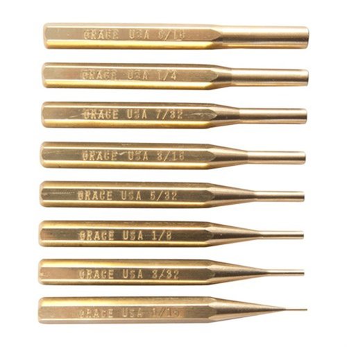 Entdecke das BRASS PUNCH SET von GRACE USA! 🛠️ 8 hochwertige Messingstempel für präzises Arbeiten ohne Kratzer.