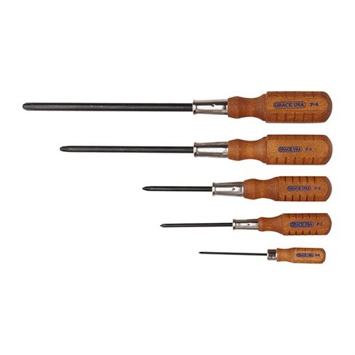 Entdecke das 5-teilige Phillips Schraubendreher-Set von GRACE USA 🔧, ideal für Holzschrauben mit hochwertigen Hartholzgriffen und robusten Stahlspitzen.