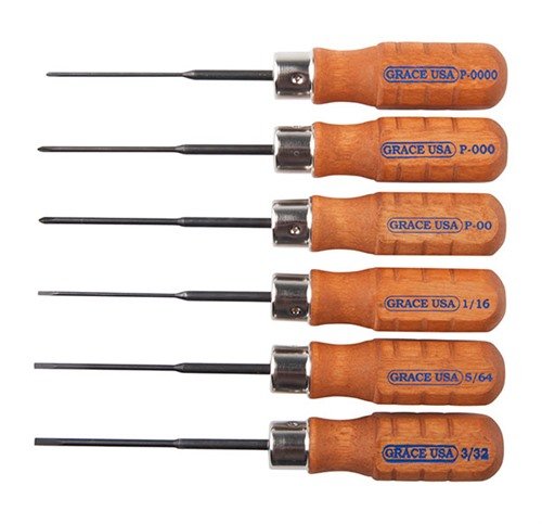 Entdecke das 6-teilige Micro Schraubendreher Set von Grace USA! 🔧 Hochwertige Klingen und handgefertigter Hartholzgriff für präzises Arbeiten.