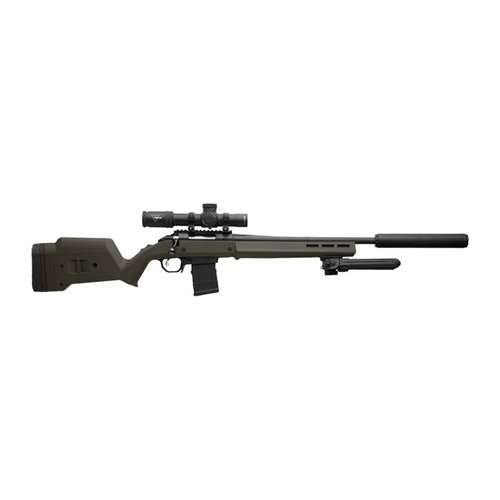 Verbessere dein Ruger American Gewehr mit dem HUNTER AMERICAN STOCK! 🔧 Anpassbare Ergonomie und STANAG Magazin Well für optimale Leistung.