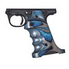 Entdecke die LAMINATE GRIPS für Ruger Mark IV 22/45! 🌟 Stabiler Halt und stilvolles Design aus laminiertem Holz in Blau.