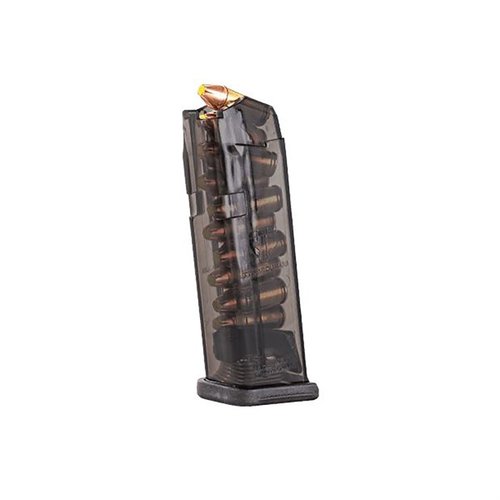 Entdecke das ETS 10-RD Magazin für deine Glock 19/26! ✨ Durchsichtiges Polymer für Zuverlässigkeit und einfache Sichtkontrolle. Perfekt für Wettkämpfe!